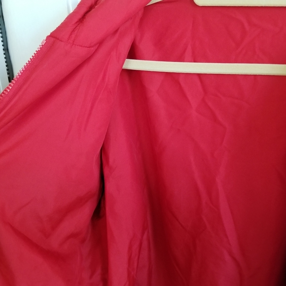 FUDA Vintage Reversable Silk Zip Up Hooded Red Jacket Sz M - Picture 10 of 13